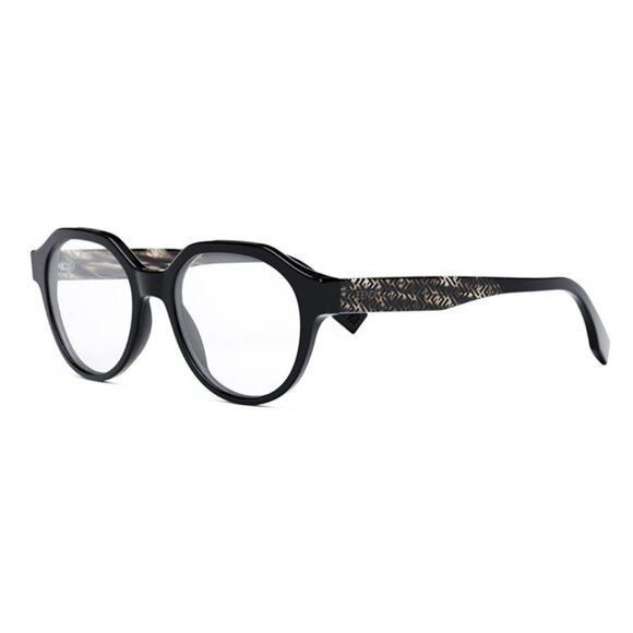 NEW FENDI MEN EYEGLASSES OVAL BLACK CLEAR FENDI FE50049I 001 EYEWEAR